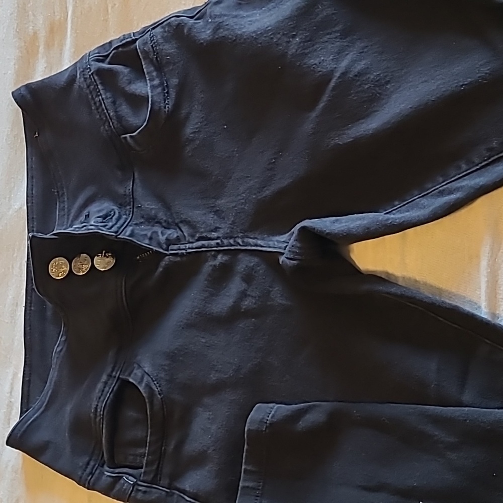 CLOSET PURGE Navy Blue  high waist  cropped pants